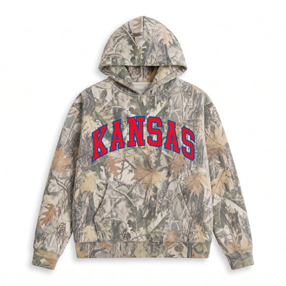 Kansas Heavyweight Campus Camo Hoodie