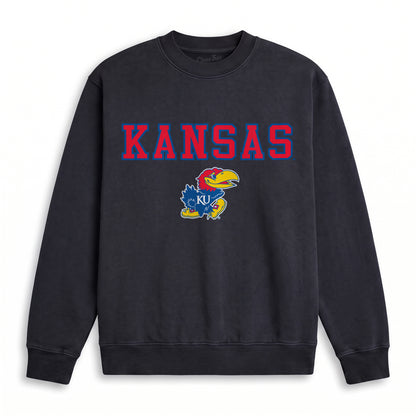 Kansas Heavyweight Campus Crewneck