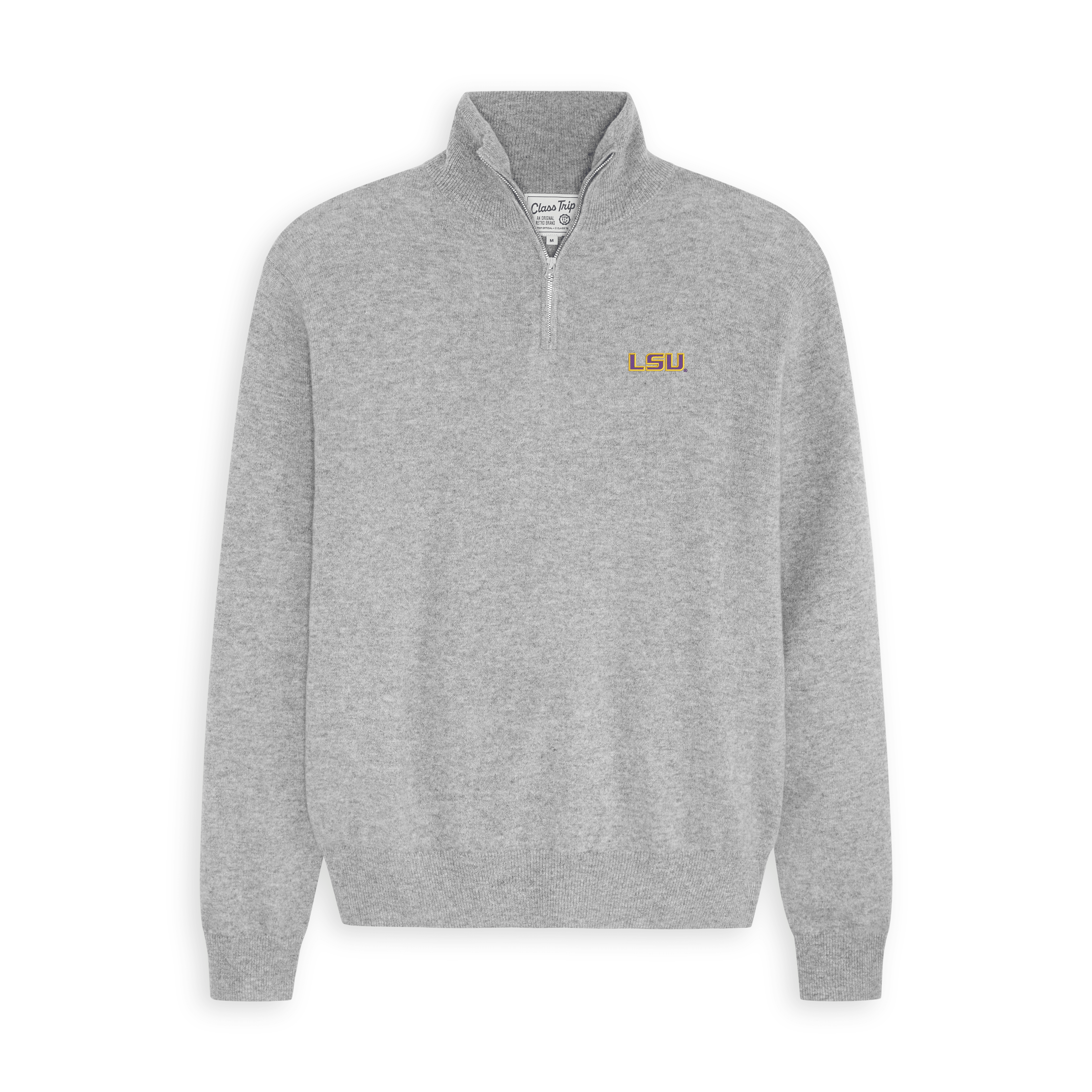 LSU Men’s Cashmere ¼ Zip Sweater