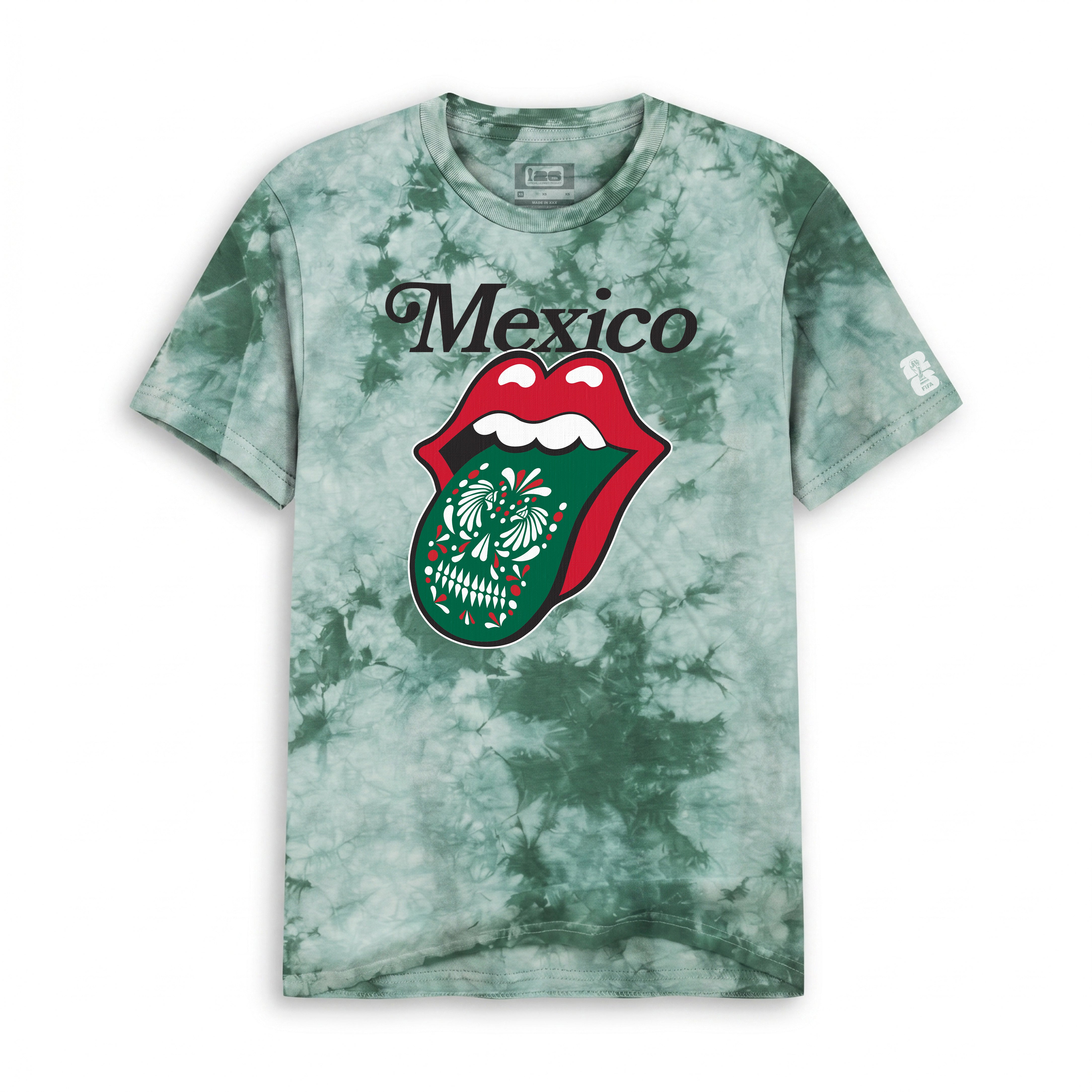 Rolling Stones x FIFA World Cup '26 Mexico Headliner Lick Tie-Dye Tee
