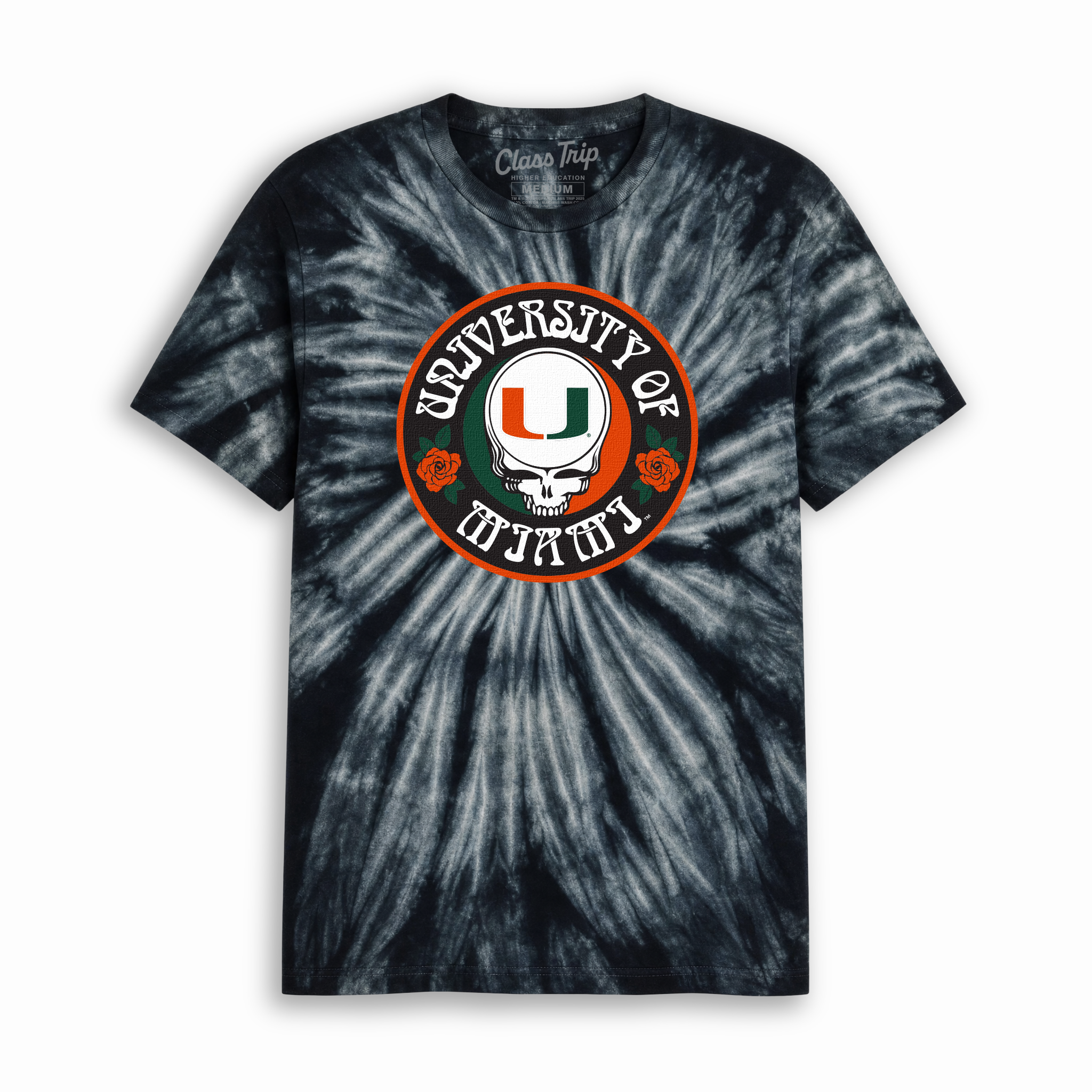 University of Miami x Grateful Dead Run For The Roses Tie Dye Tee