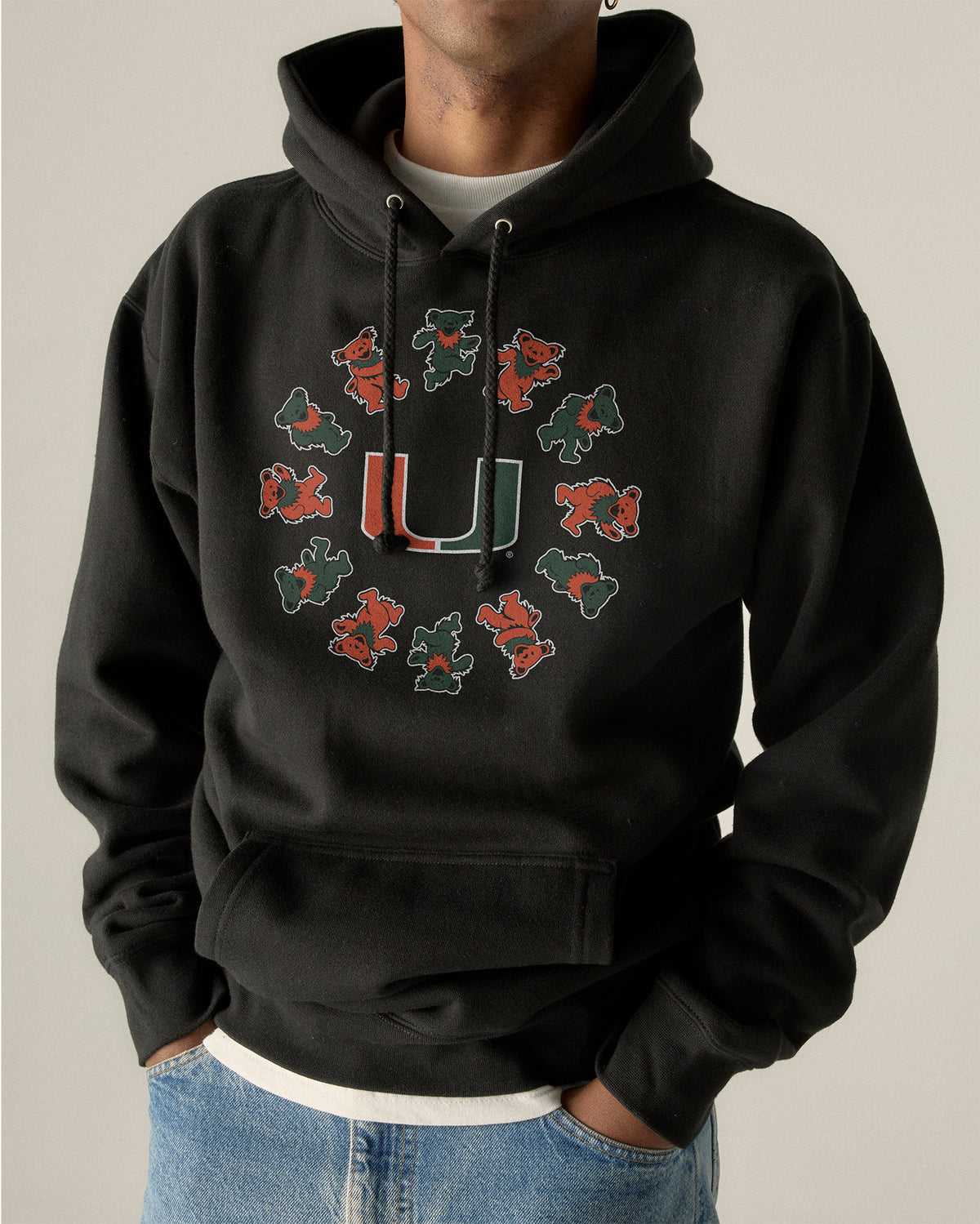 Black Class Trip hoodie featuring University of Miami x Grateful Dead Circle Bears Hoodie Class Trip | Higher Education