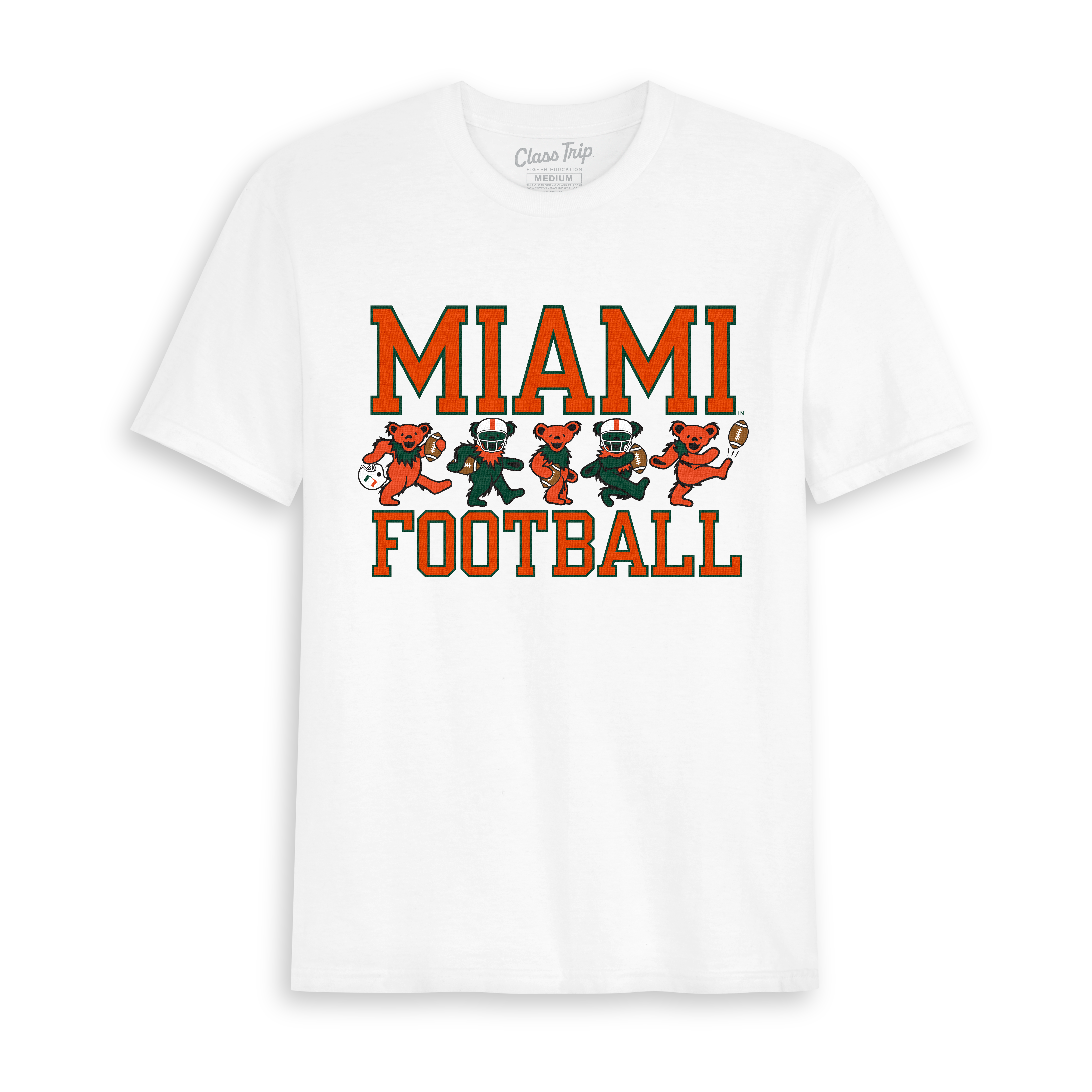 University of Miami x Grateful Dead Football Bears Tee