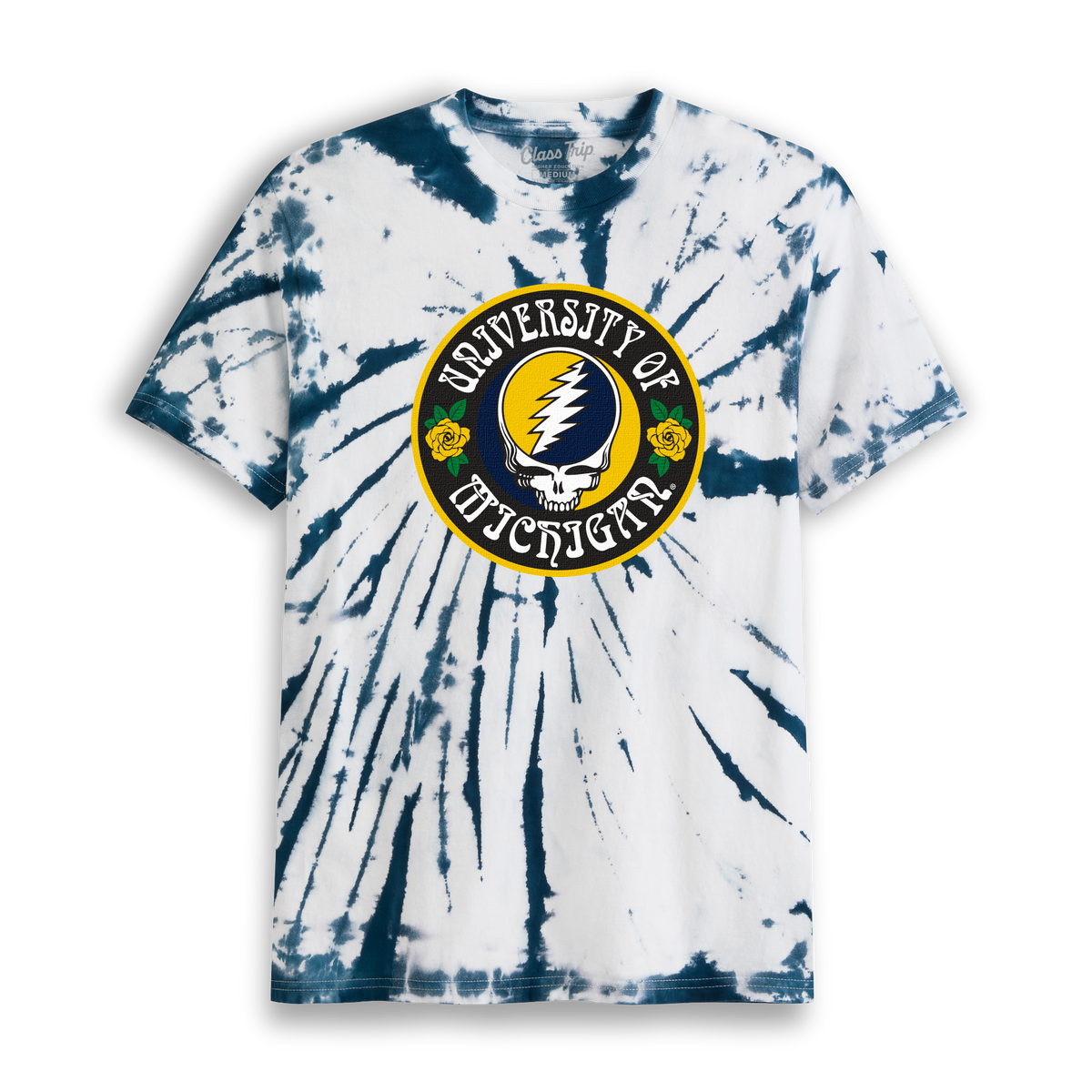 Michigan x Grateful Dead Run for the Roses Tie Dye Tee