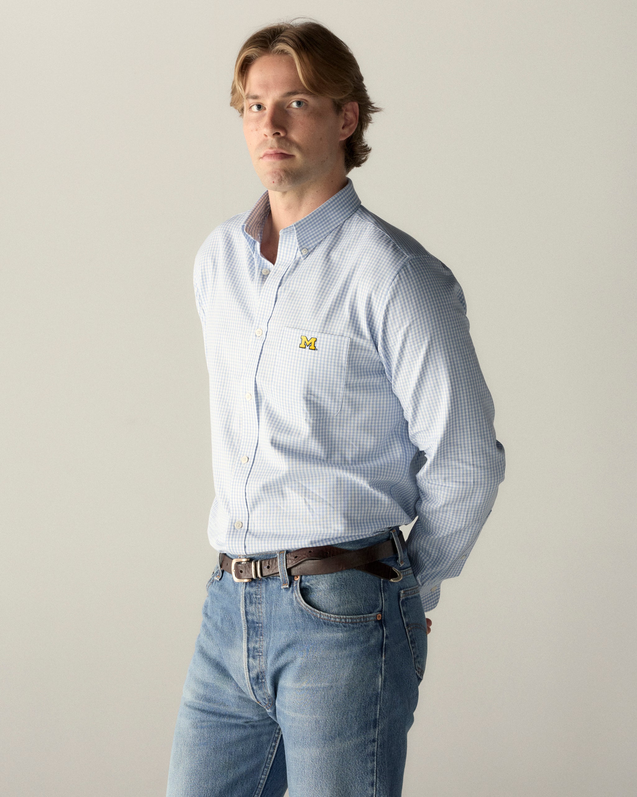 Michigan Men's Cotton Oxford