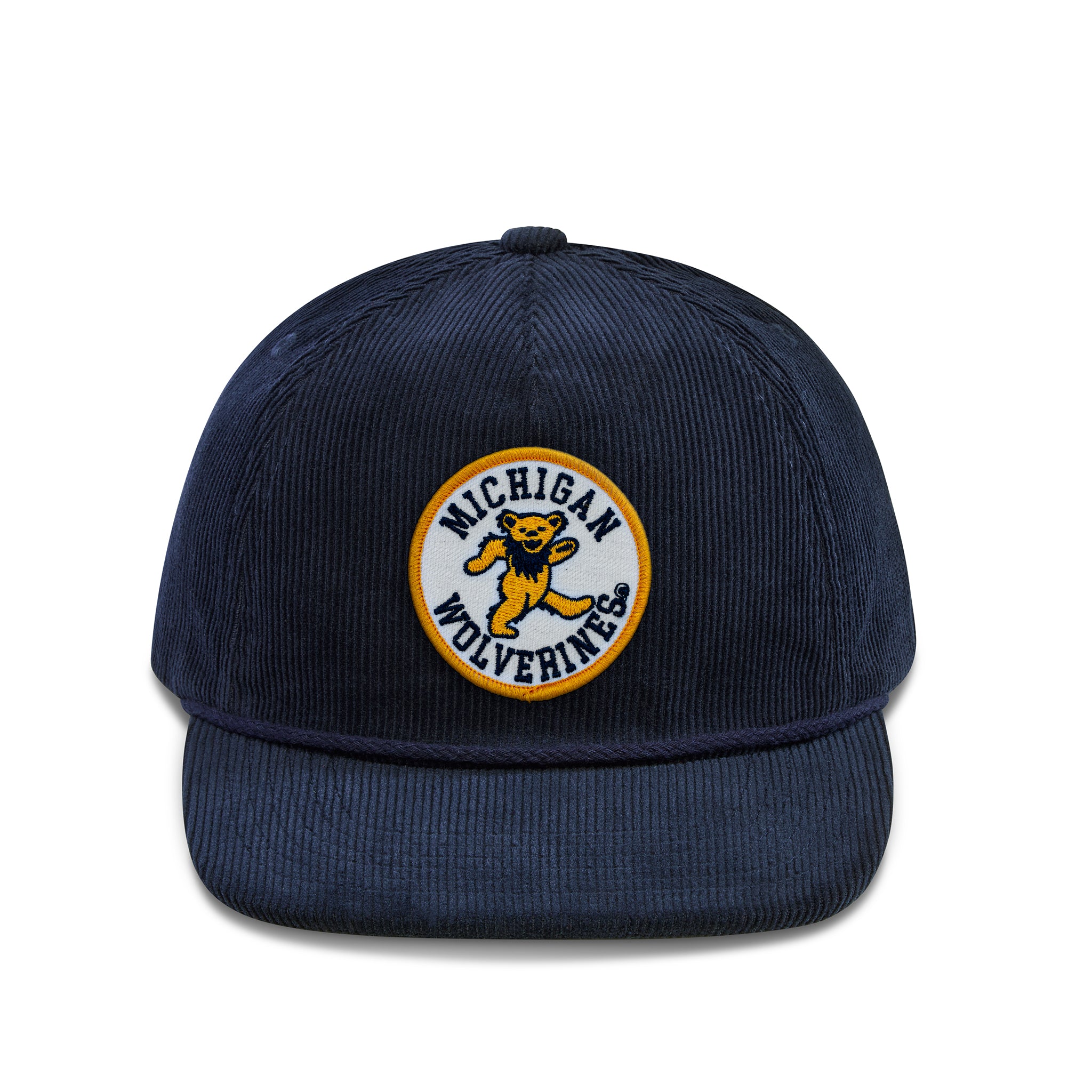 Michigan x Grateful Dead Bear Patch Cord Hat