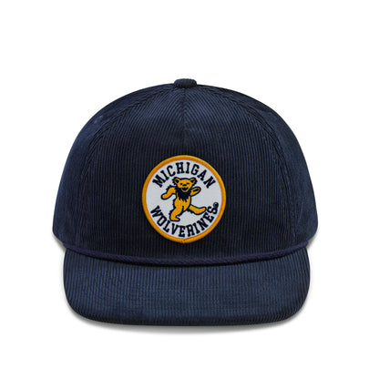 Michigan x Grateful Dead Bear Patch Cord Hat