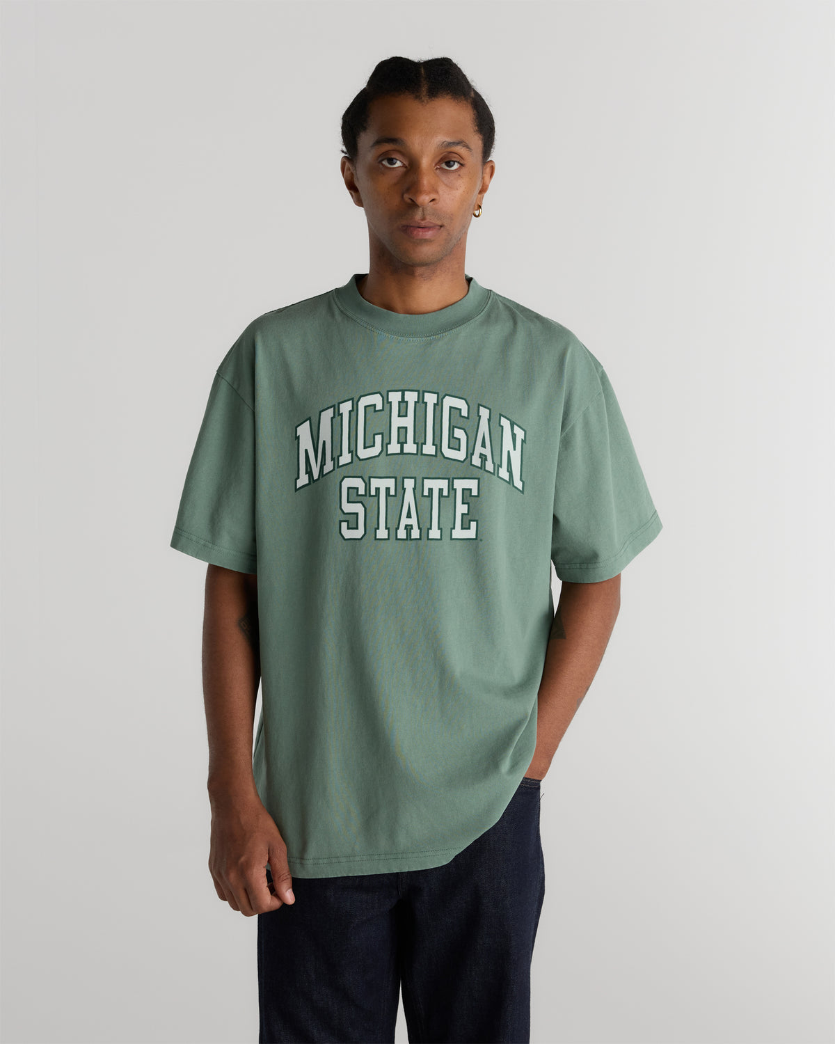Michigan State Heavyweight Washed Campus Tee