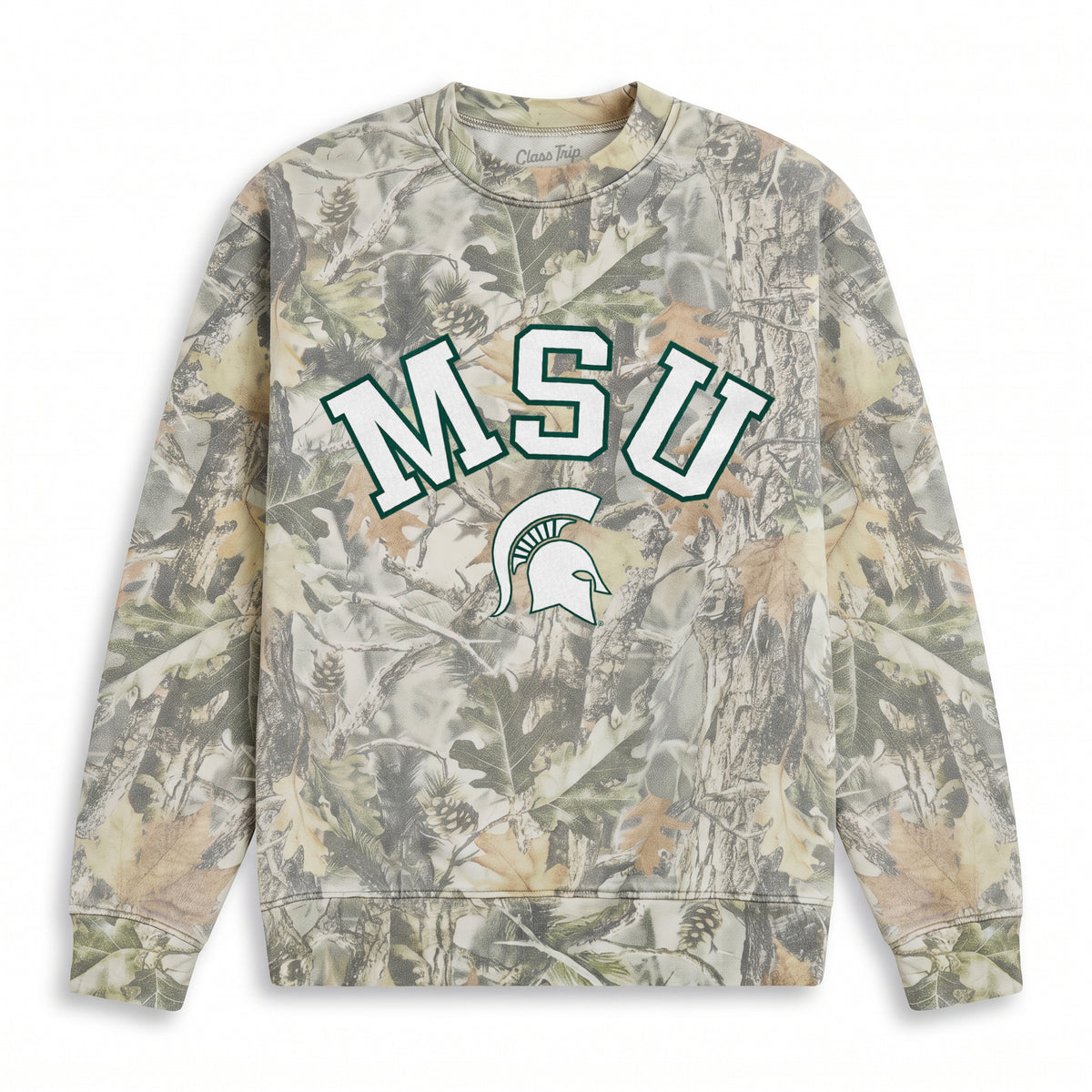 Michigan State Heavyweight Campus Camo Crewneck