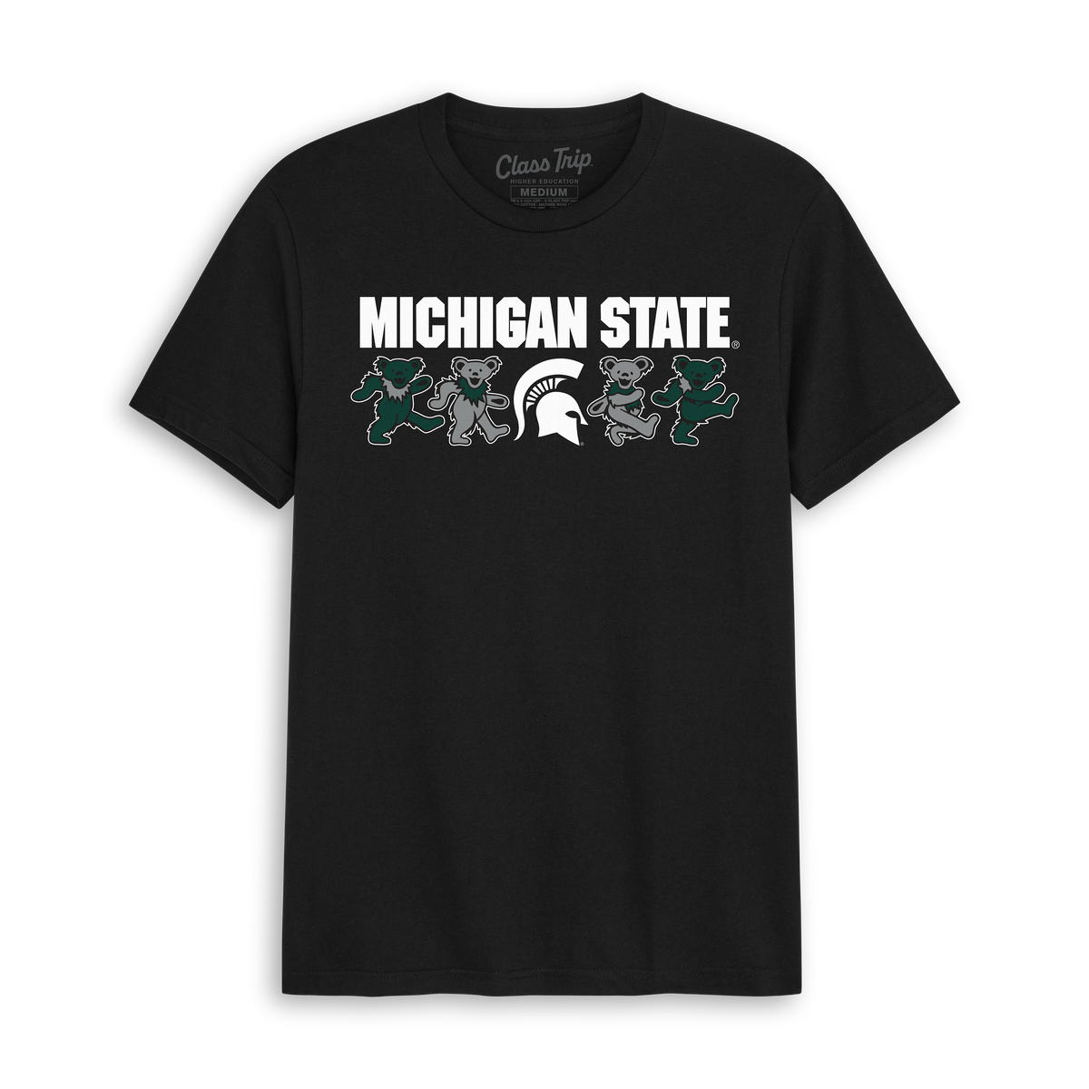 Black Michigan State x Grateful Dead Mascot Bears Tee by Class Trip | Higher Education