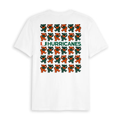 University of Miami x Grateful Dead Stacked Bears Tee