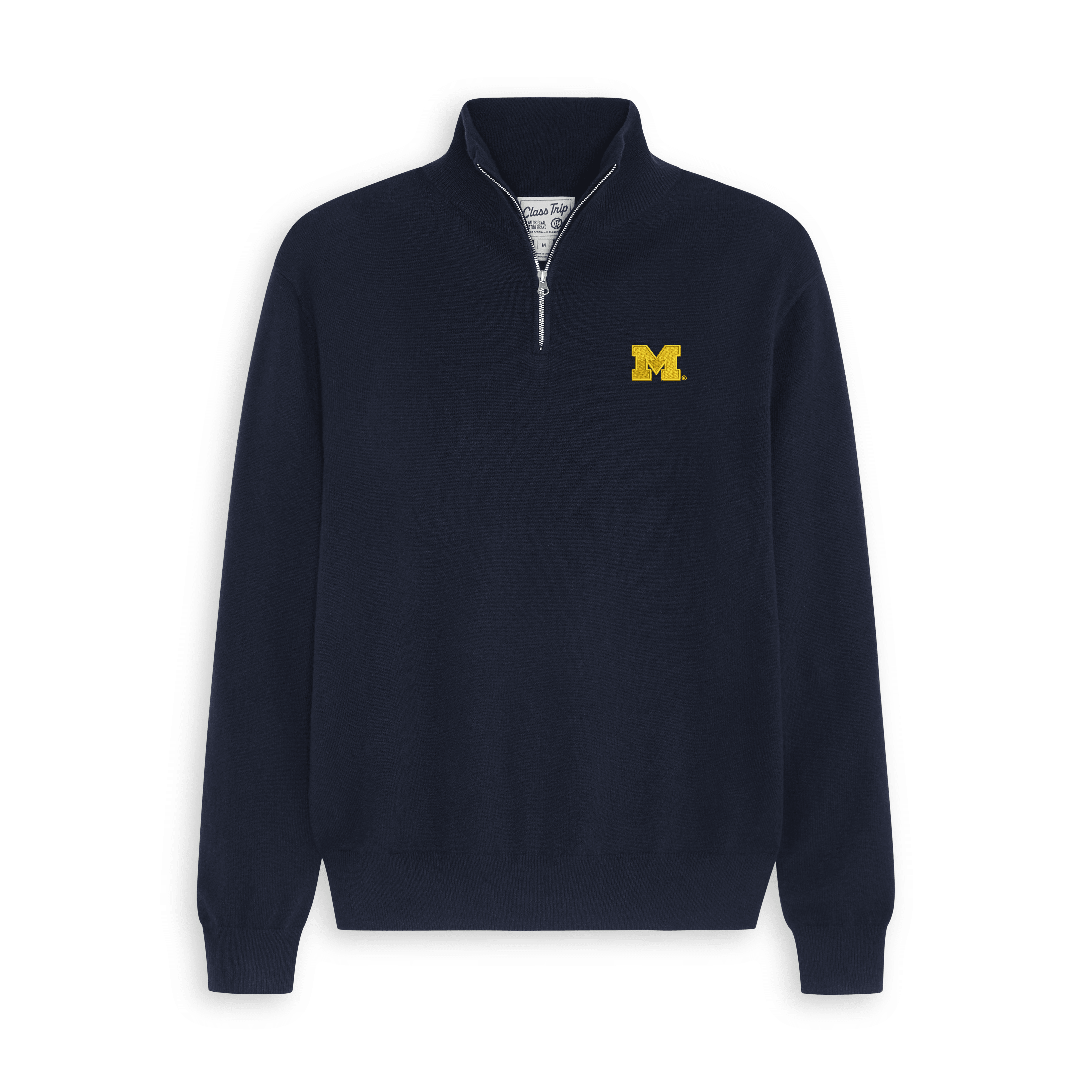 Michigan Men’s Cashmere ¼ Zip Sweater