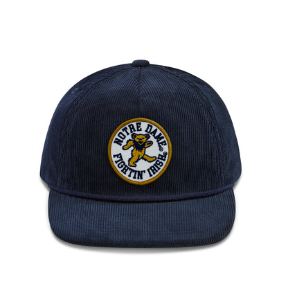 Notre Dame x Grateful Dead Bear Patch Cord Hat