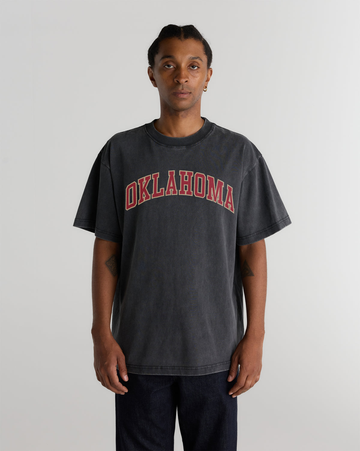 Oklahoma Heavyweight Washed Campus Tee