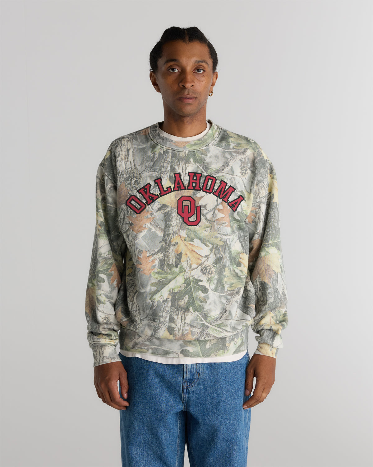 Oklahoma Heavyweight Campus Camo Crewneck