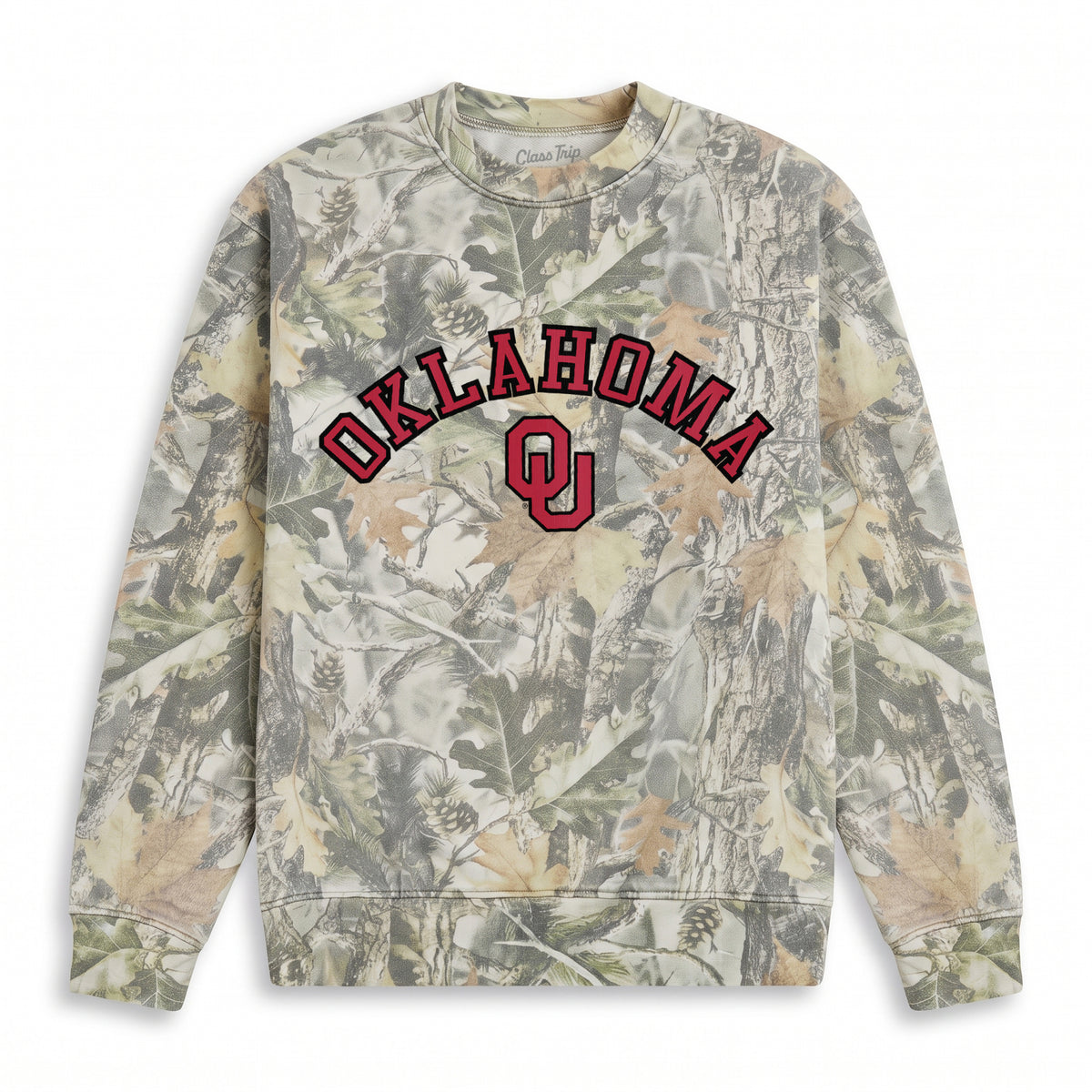 Oklahoma Heavyweight Campus Camo Crewneck