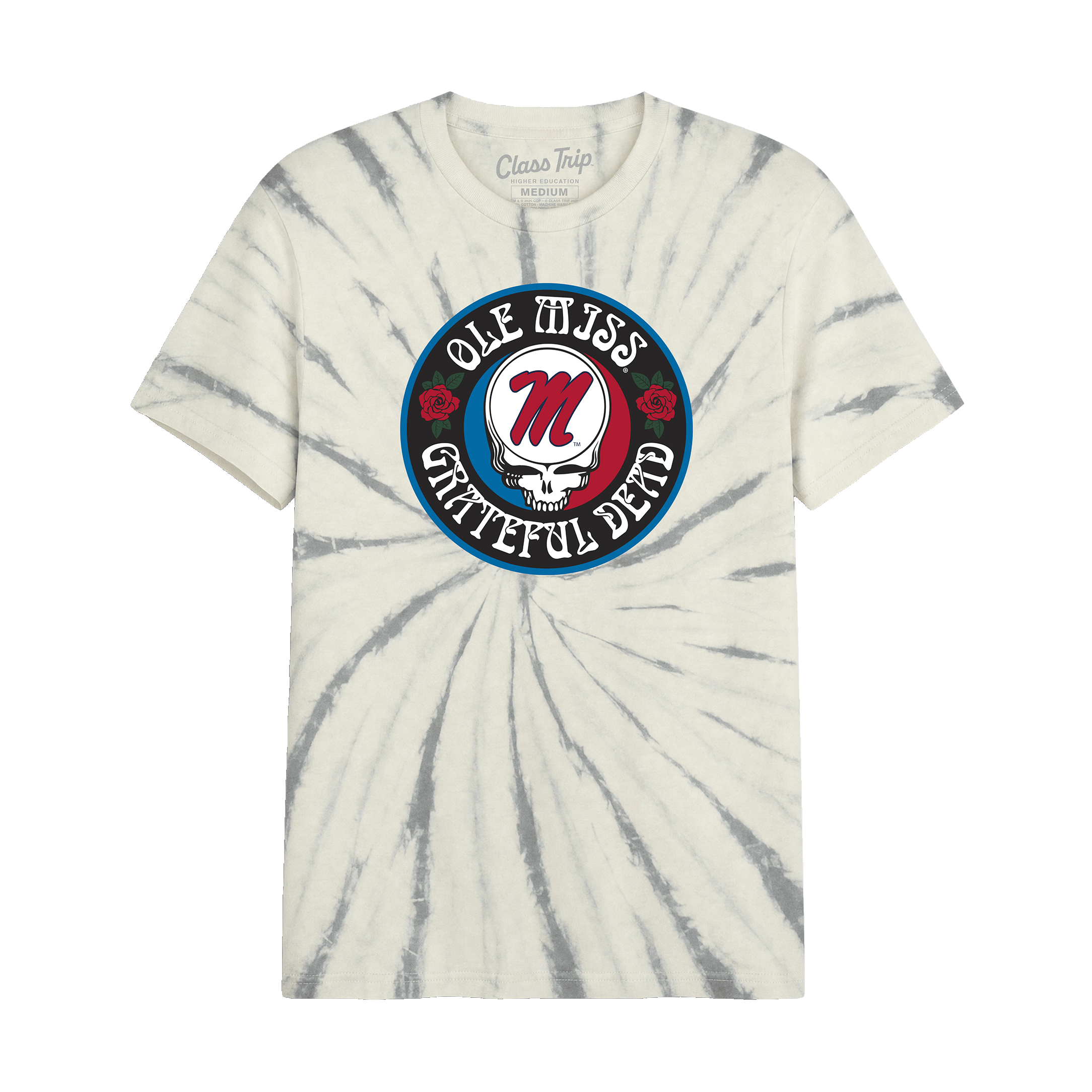 Ole Miss x Grateful Dead Run For The Roses Tie Dye Tee
