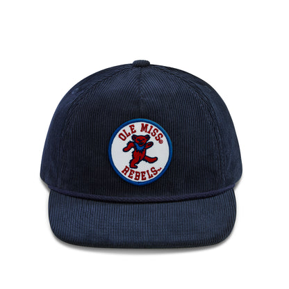 Ole Miss x Grateful Dead Bear Patch Cord Hat