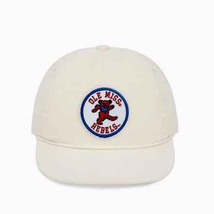Ole Miss x Grateful Dead Bear Patch Cord Hat