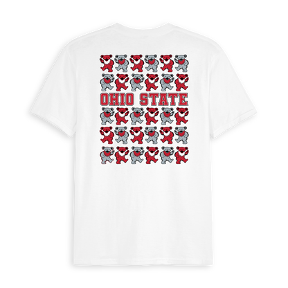 Ohio State University x Grateful Dead Stacked Bears Tee