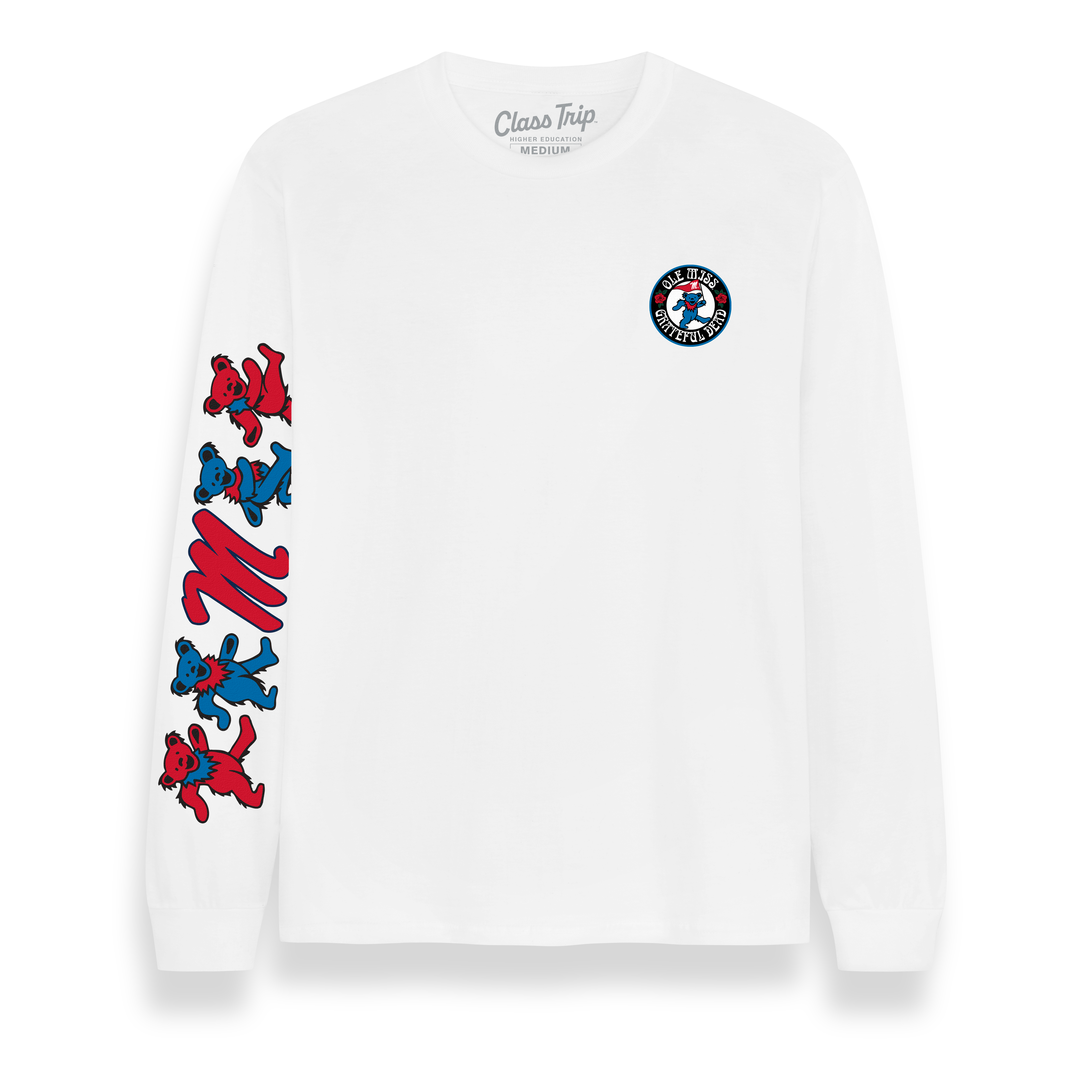 Ole Miss x Grateful Dead Mascot Bears Longsleeve Tee