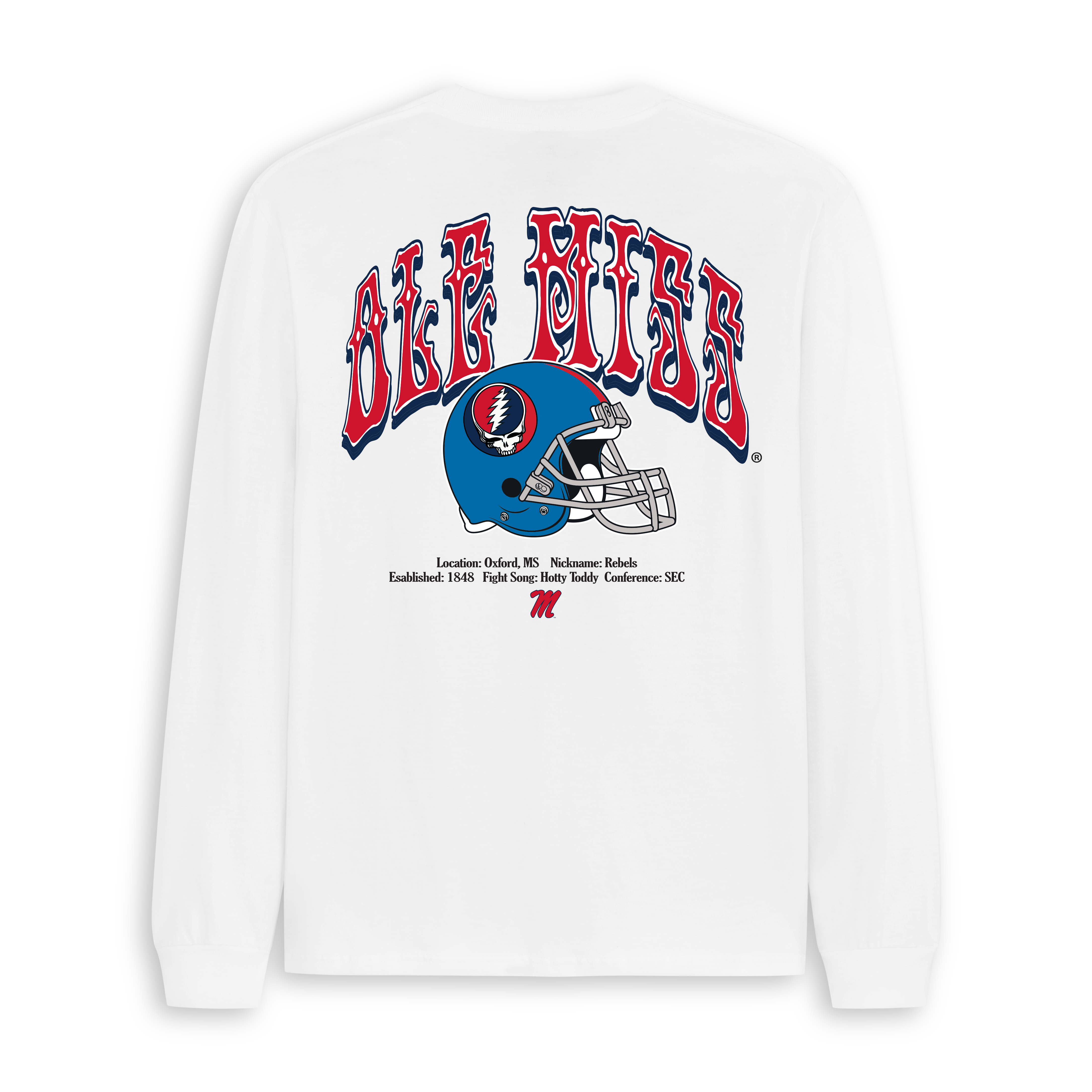 Ole Miss x Grateful Dead Steal Your Helmet Longsleeve Tee