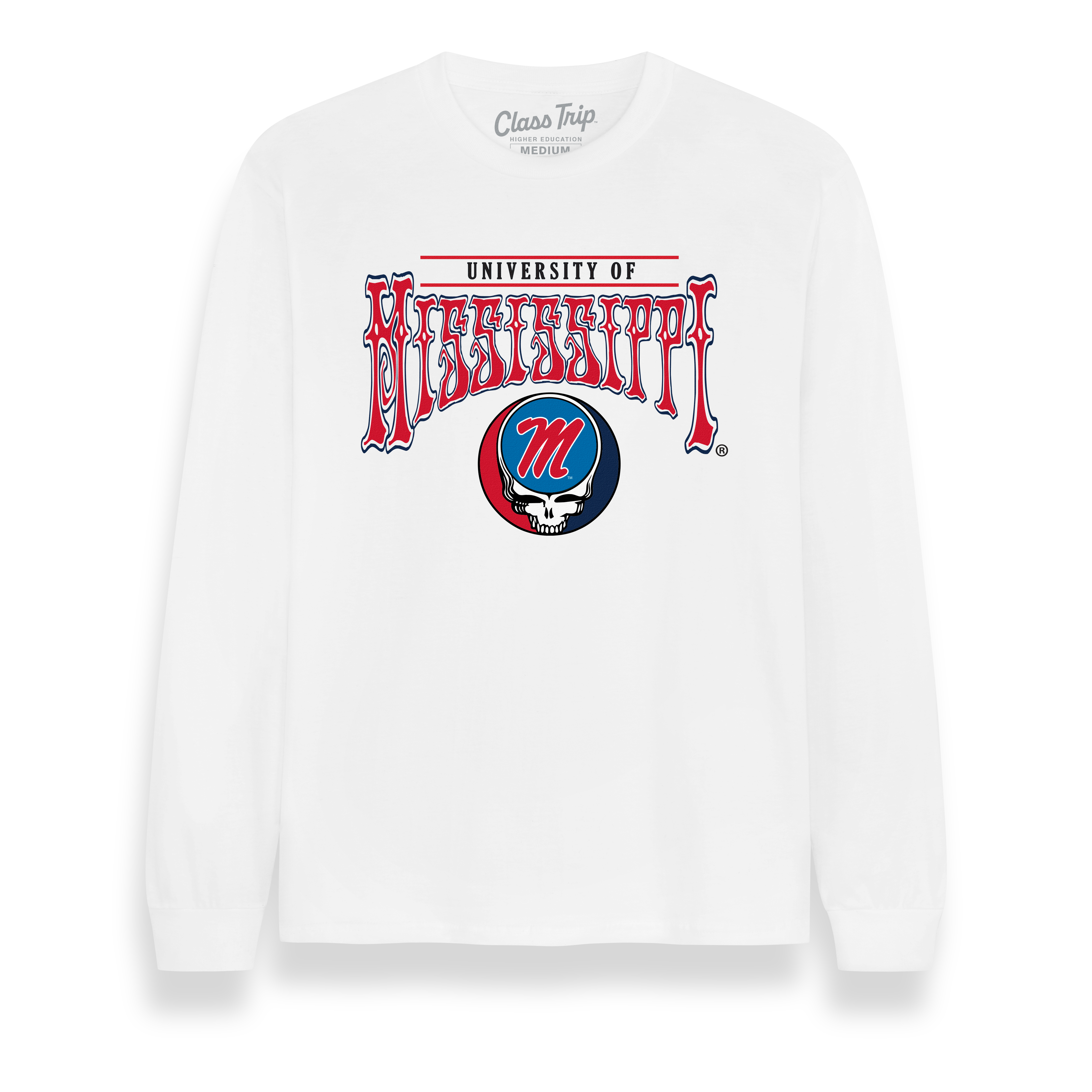 Ole Miss x Grateful Dead Wavy Arch Longsleeve Tee