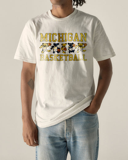 Michigan x Grateful Dead Basketball Bears Tee