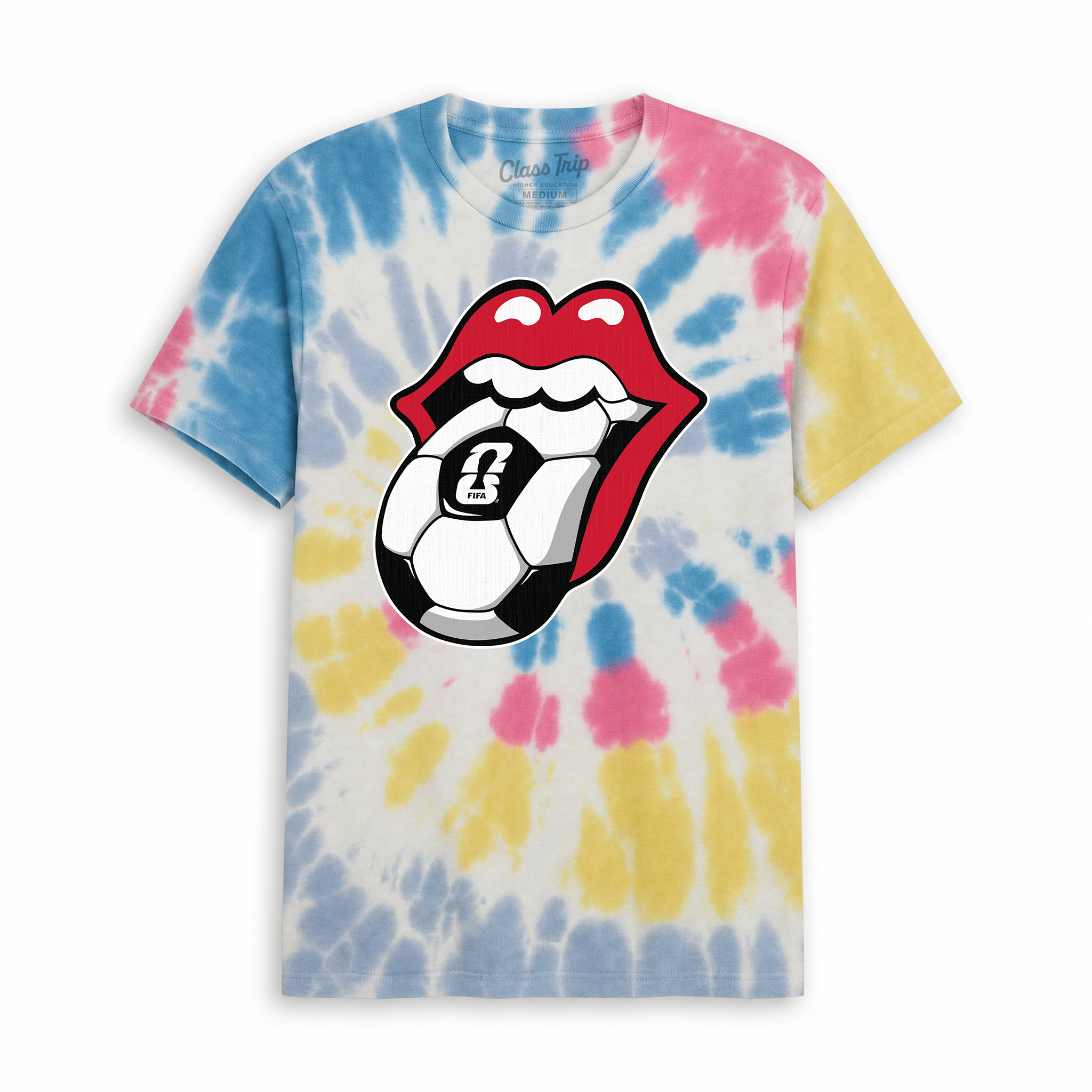 Rolling Stones x FIFA World Cup '26 Soccer Headliner Lick Tie-Dye Tee