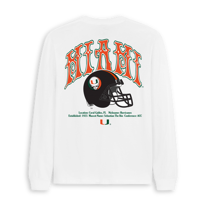 University of Miami x Grateful Dead Steal Your Helmet Long Sleeve Tee