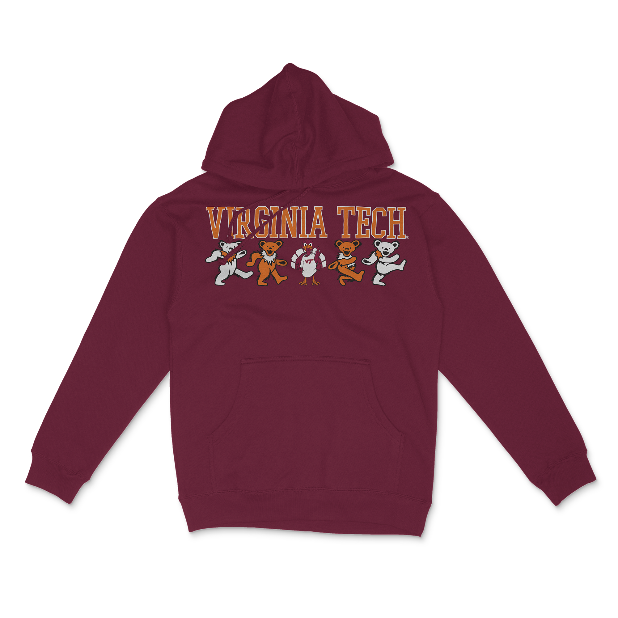 Virginia Tech x Grateful Dead Mascot Bears Hoodie