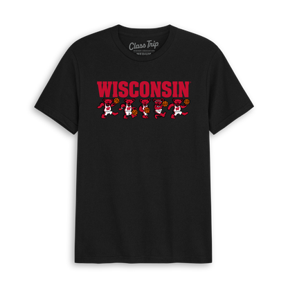 Wisconsin x Grateful Dead Basketball Bears Tee